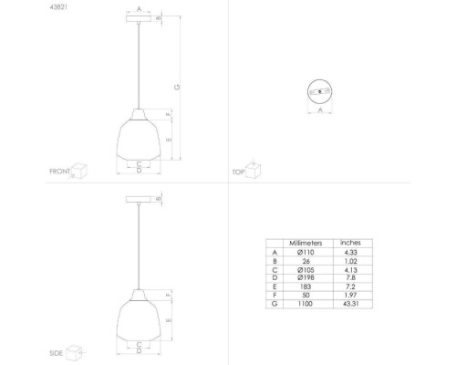 Подвесной светильник Sedbergh 43821 Eglo Подвесной светильник Sedbergh 43821 Eglo