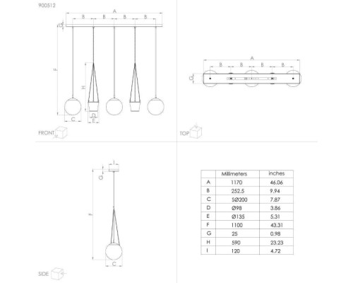 Подвесной светильник Rondo 3 900512 Eglo Подвесной светильник Rondo 3 900512 Eglo