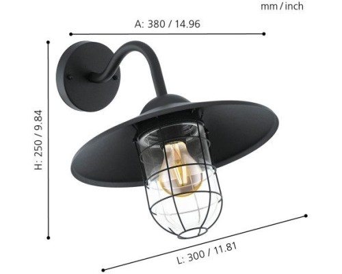 Настенный фонарь уличный Melgoa 94792 Eglo Настенный фонарь уличный Melgoa 94792 Eglo