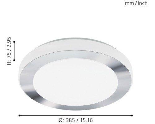 Настенно-потолочный светильник Led Carpi 95283 Eglo Настенно-потолочный светильник Led Carpi 95283 Eglo
