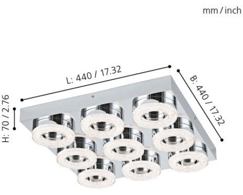 Потолочная люстра Fradelo 95665 Eglo Потолочная люстра Fradelo 95665 Eglo