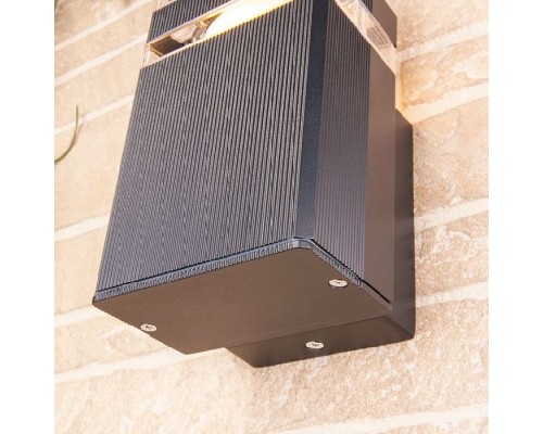 Настенный светильник уличный Ignis 1450 TECHNO черный Elektrostandard Настенный светильник уличный Ignis 1450 TECHNO черный Elektrostandard