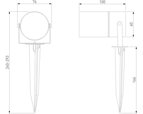 Грунтовый светильник Landscape 35146/S графит Elektrostandard Грунтовый светильник Landscape 35146/S графит Elektrostandard
