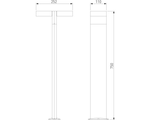 Наземный светильник Twin 35170/F черный Elektrostandard Наземный светильник Twin 35170/F черный Elektrostandard