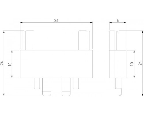 Коннектор прямой Flat Magnetic 85004/00 Elektrostandard Коннектор прямой Flat Magnetic 85004/00 Elektrostandard