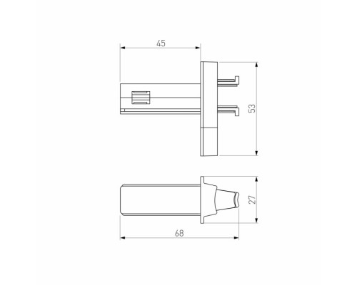 Соединитель Slim Magnetic 85011/00 Elektrostandard Соединитель Slim Magnetic 85011/00 Elektrostandard