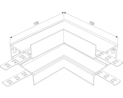 Коннектор угловой Slim Magnetic 85093/00 Elektrostandard Коннектор угловой Slim Magnetic 85093/00 Elektrostandard