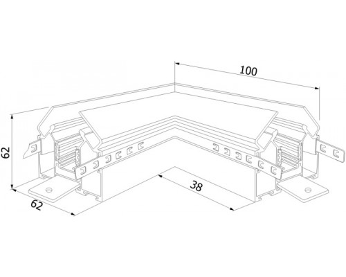Коннектор угловой Slim Magnetic 85124/00 Elektrostandard Коннектор угловой Slim Magnetic 85124/00 Elektrostandard