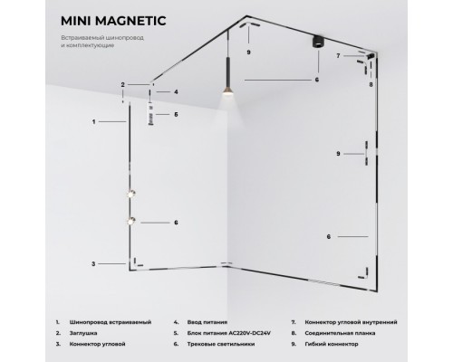 Ввод питания Mini Magnetic 85172/00 Elektrostandard Ввод питания Mini Magnetic 85172/00 Elektrostandard