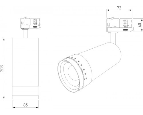 Трековый светильник Vary 85517/01 Elektrostandard Трековый светильник Vary 85517/01 Elektrostandard