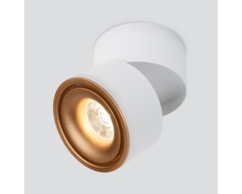 Точечный светильник Klips DLR031 15W 4200K 3100 белый матовый/золото Elektrostandard Точечный светильник Klips DLR031 15W 4200K 3100 белый матовый/золото Elektrostandard