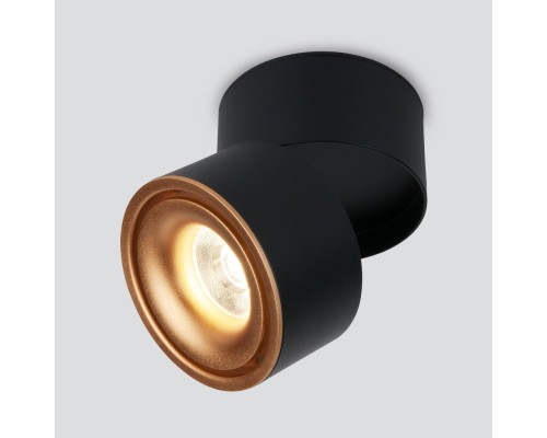Точечный светильник Klips DLR031 15W 4200K 3100 черный матовый/золото Elektrostandard Точечный светильник Klips DLR031 15W 4200K 3100 черный матовый/золото Elektrostandard
