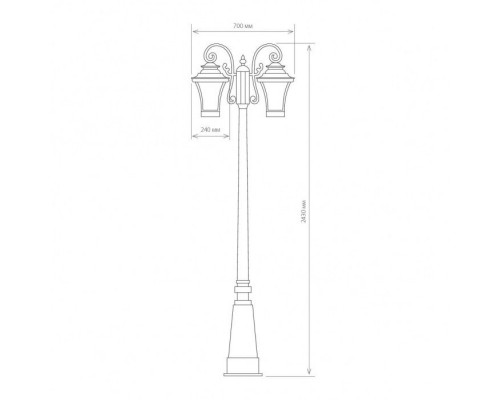 Наземный фонарь Libra GLXT-1408F/2 Elektrostandard Наземный фонарь Libra GLXT-1408F/2 Elektrostandard