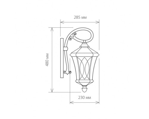 Настенный фонарь уличный Virgo черное золото GLXT-1450D Elektrostandard