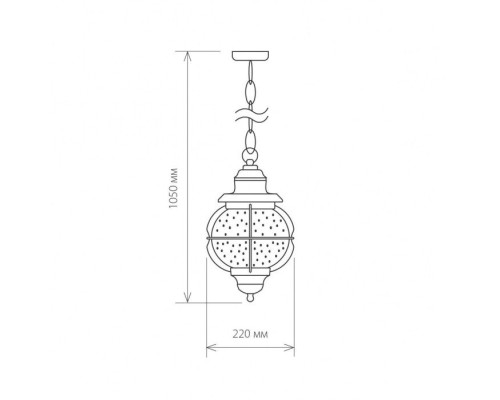 Уличный подвесной светильник Regul GLXT-1475H Elektrostandard