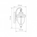 Настенный фонарь уличный Atlas черное золото GLYF-2010D Elektrostandard