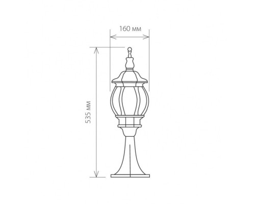 Наземный фонарь Farola GL 1001S черное золото Elektrostandard Наземный фонарь Farola GL 1001S черное золото Elektrostandard