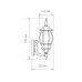 Настенный фонарь уличный Farola GL 1001U черное золото Elektrostandard