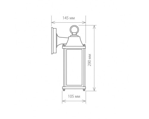 Настенный фонарь уличный GL 1008D Elektrostandard Настенный фонарь уличный GL 1008D Elektrostandard