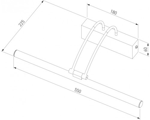 Подсветка для картин Simple MRL LED 10W 1011 IP20 никель Elektrostandard