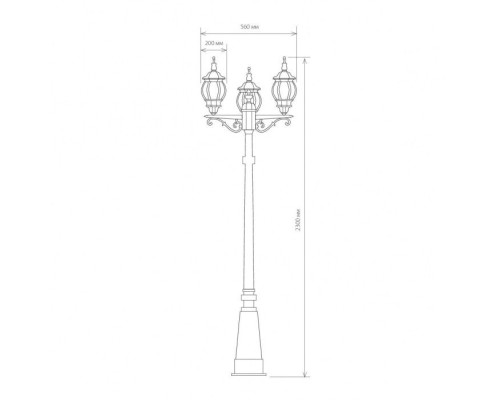Наземный фонарь Farola NLG99HL005 черное золото Elektrostandard Наземный фонарь Farola NLG99HL005 черное золото Elektrostandard