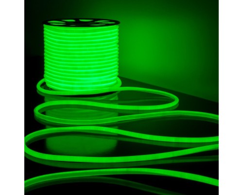 Светодиодная лента Гибкий неон 220V 9,6W 144Led 2835 IP67 круглый зеленый, 50 м Elektrostandard Светодиодная лента Гибкий неон 220V 9,6W 144Led 2835 IP67 круглый зеленый, 50 м Elektrostandard