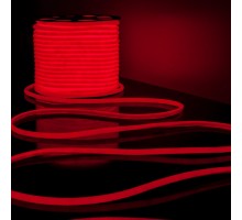 Светодиодная лента Гибкий неон 220V 9,6W 144Led 2835 IP67 круглый красный, 50 м Elektrostandard