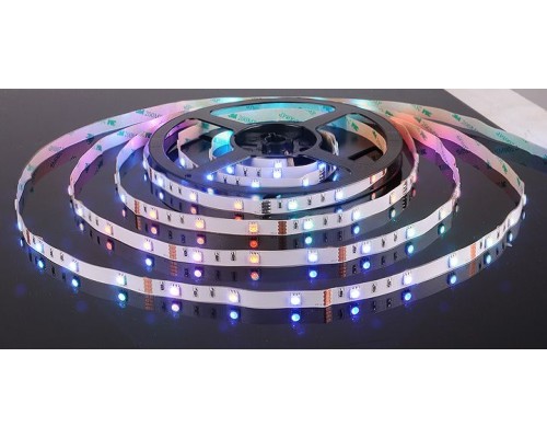 Светодиодная лента Лента светодиодная 12V 7,2W 30Led 5050 IP20 RGB, 5м Elektrostandard Светодиодная лента Лента светодиодная 12V 7,2W 30Led 5050 IP20 RGB, 5м Elektrostandard