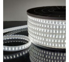 Светодиодная лента 220V 18W IP65 Лента светодиодная 220V 18W 180Led 2835 IP65, холодный белый, 50 м, двухрядная Elektrostandard
