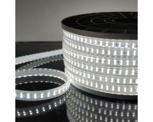 Светодиодная лента 220V 18W IP65 Лента светодиодная 220V 18W 180Led 2835 IP65, холодный белый, 50 м, двухрядная Elektrostandard Светодиодная лента 220V 18W IP65 Лента светодиодная 220V 18W 180Led 2835 IP65, холодный белый, 50 м, двухрядная Elektrostandard