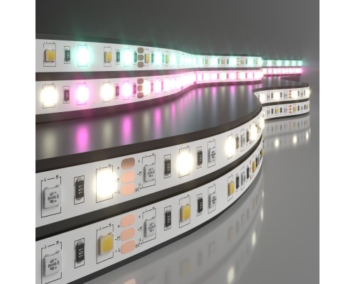 Светодиодная лента 24V 60Led 14,4W IP20 RGBW Лента светодиодная 24V 14,4W 60Led 5050+5050 IP20 MIX RGB/дневной белый, 5м Elektrostandard Светодиодная лента 24V 60Led 14,4W IP20 RGBW Лента светодиодная 24V 14,4W 60Led 5050+5050 IP20 MIX RGB/дневной белый, 5м Elektrostandard