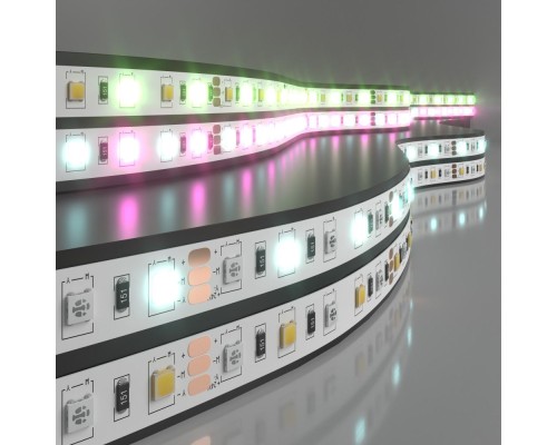 Светодиодная лента 24V 60Led 14,4W IP20 RGBW Лента светодиодная 24V 14,4W 60Led 5050+5050 IP20 MIX RGB/холодный белый, 5м Elektrostandard Светодиодная лента 24V 60Led 14,4W IP20 RGBW Лента светодиодная 24V 14,4W 60Led 5050+5050 IP20 MIX RGB/холодный белый, 5м Elektrostandard