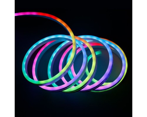 Светодиодная лента 12V 7W IP65 Набор гибкого одностороннего неона 12V 7W 48Led 5050 IP65 RGB, 5м Elektrostandard Светодиодная лента 12V 7W IP65 Набор гибкого одностороннего неона 12V 7W 48Led 5050 IP65 RGB, 5м Elektrostandard
