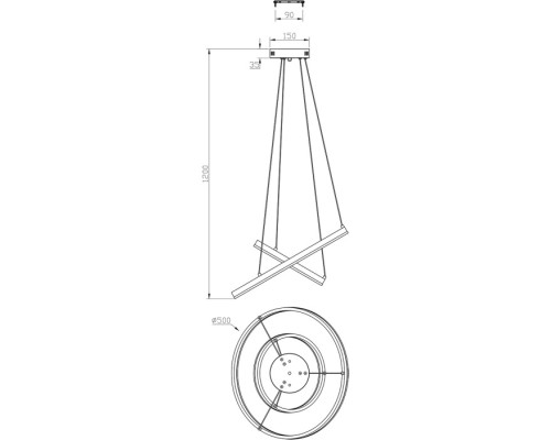Подвесной светильник Void 10254/2LED Silver APP Escada Подвесной светильник Void 10254/2LED Silver APP Escada