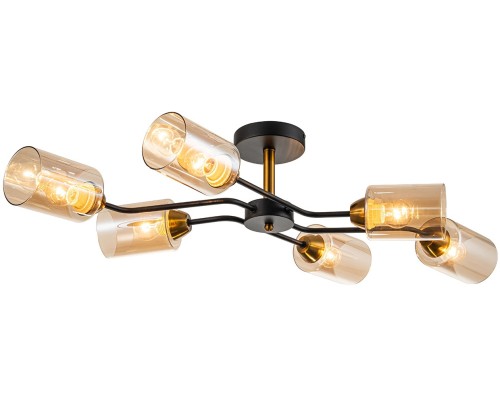 Потолочная люстра Vertigo 1131/6P Black/Gold Escada Потолочная люстра Vertigo 1131/6P Black/Gold Escada
