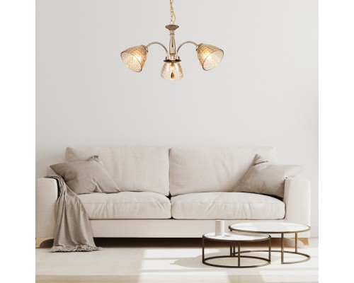 Подвесная люстра Freesia 658/3PL Gold Escada Подвесная люстра Freesia 658/3PL Gold Escada