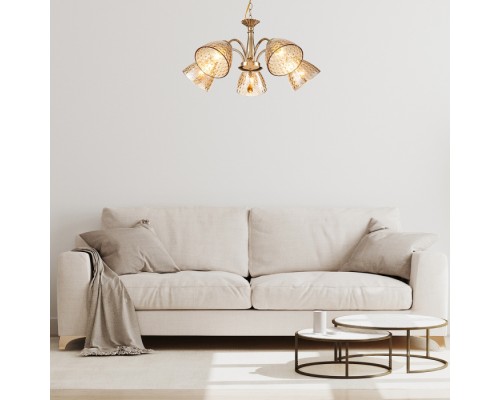 Подвесная люстра Freesia 658/5PL Gold Escada Подвесная люстра Freesia 658/5PL Gold Escada
