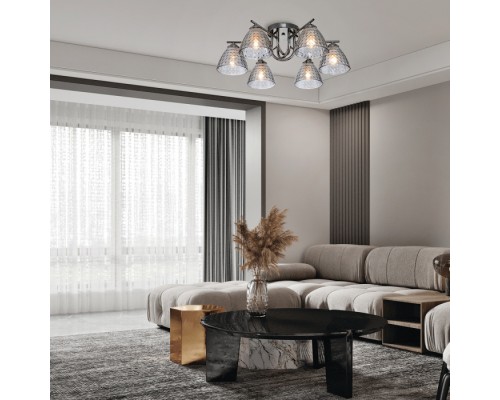 Потолочная люстра Adonis 659/6PL Black Escada Потолочная люстра Adonis 659/6PL Black Escada
