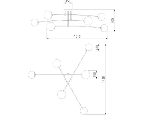 Потолочная люстра Netz 30181/6 белый Eurosvet Потолочная люстра Netz 30181/6 белый Eurosvet