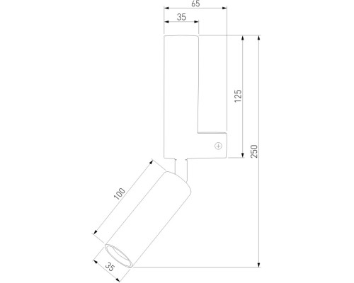 Настенный светильник Pitch 40020/1 LED белый/хром Eurosvet