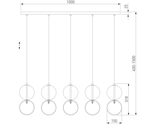 Подвесной светильник Selisa 50092/5 Eurosvet Подвесной светильник Selisa 50092/5 Eurosvet