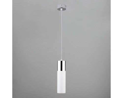 Подвесной светильник Double Topper 50135/1 LED хром / белый Eurosvet Подвесной светильник Double Topper 50135/1 LED хром / белый Eurosvet