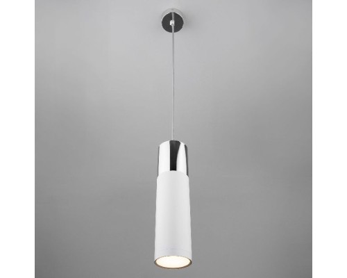 Подвесной светильник Double Topper 50135/1 LED хром / белый Eurosvet Подвесной светильник Double Topper 50135/1 LED хром / белый Eurosvet