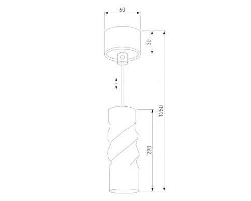 Подвесной светильник Scroll 50136/1 LED черный Eurosvet