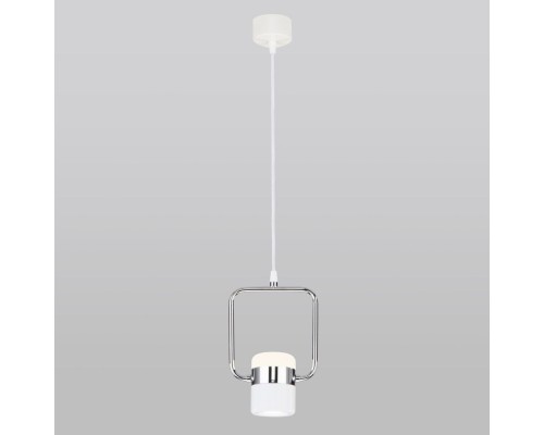 Подвесной светильник Oskar 50165/1 LED хром / белый Eurosvet Подвесной светильник Oskar 50165/1 LED хром / белый Eurosvet