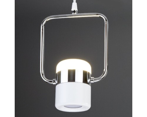 Подвесной светильник Oskar 50165/1 LED хром / белый Eurosvet Подвесной светильник Oskar 50165/1 LED хром / белый Eurosvet