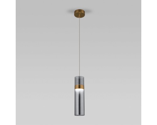 Подвесной светильник Lumen 50244/1 LED латунь/дымчатый Eurosvet Подвесной светильник Lumen 50244/1 LED латунь/дымчатый Eurosvet