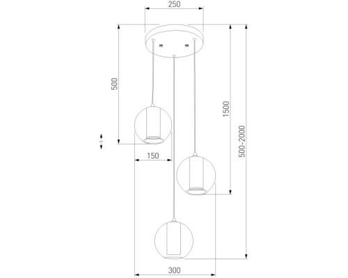 Подвесной светильник Cobble 50258/3 LED дымчатый/ бежевый/ шоколад Eurosvet