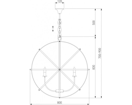 Подвесная люстра Santi 60139/8 золото Eurosvet