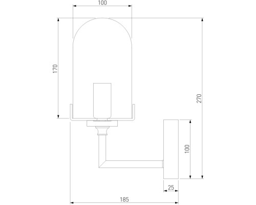 Бра Pluto 60156/1 хром Eurosvet